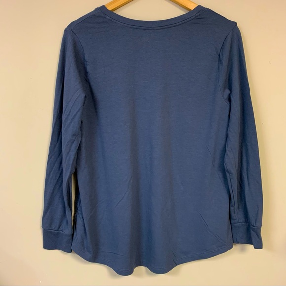 Blue Gray Shirt Women’s XL 14W Long Sleeve Top Tee Soft Top Fall Winter Classic - Picture 3 of 5